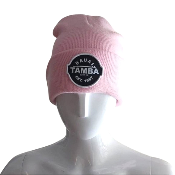 TAMBA SURF CO. | Pink Winter Beanie Hat Limited Edition 25th Anniversary NWOT - Picture 1 of 8
